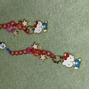 Hand Crafted Hello Kitty Enameled Earrings
